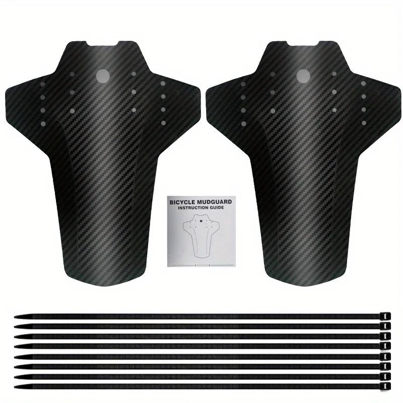 Bicycle Fenders 8 Colorful Front/Rear Tire Wheel Fenders Carbon Fiber Mudguard MTB Mountain Bike Road Cycling Fix Gear Blue