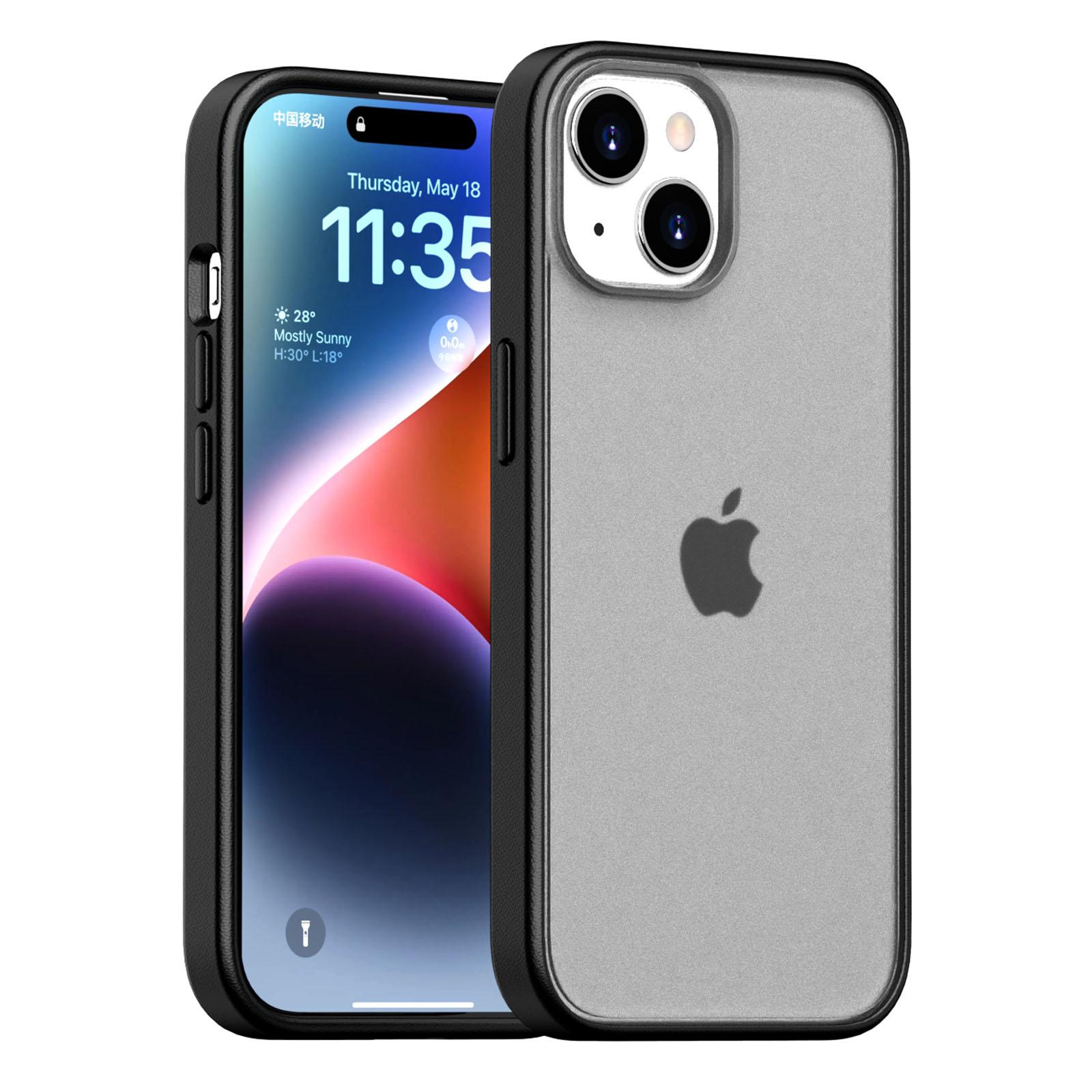 

For iPhone 15 Case Skin Feel Frosted PC+TPU Protective Phone Cover