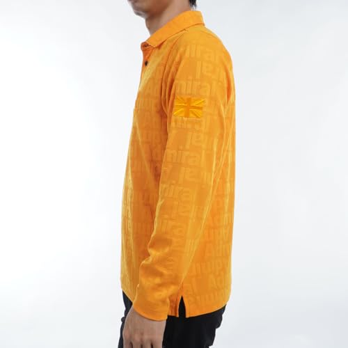Admiral Golf Men's Classic Tonal Big Rampant Long Sleeve Shirt, ADMA475, Orange