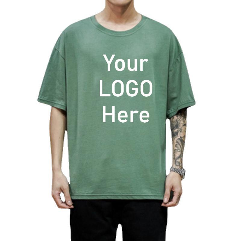 100% Cotton 200gsm Men's Short Sleeve T Shirt Custom Your Logo Design T Shirt