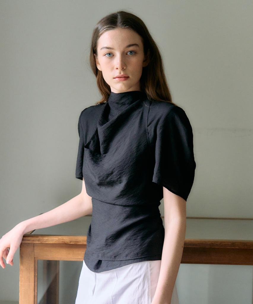 ELLIOTI Roraine Mock Neck Blouse_2Color