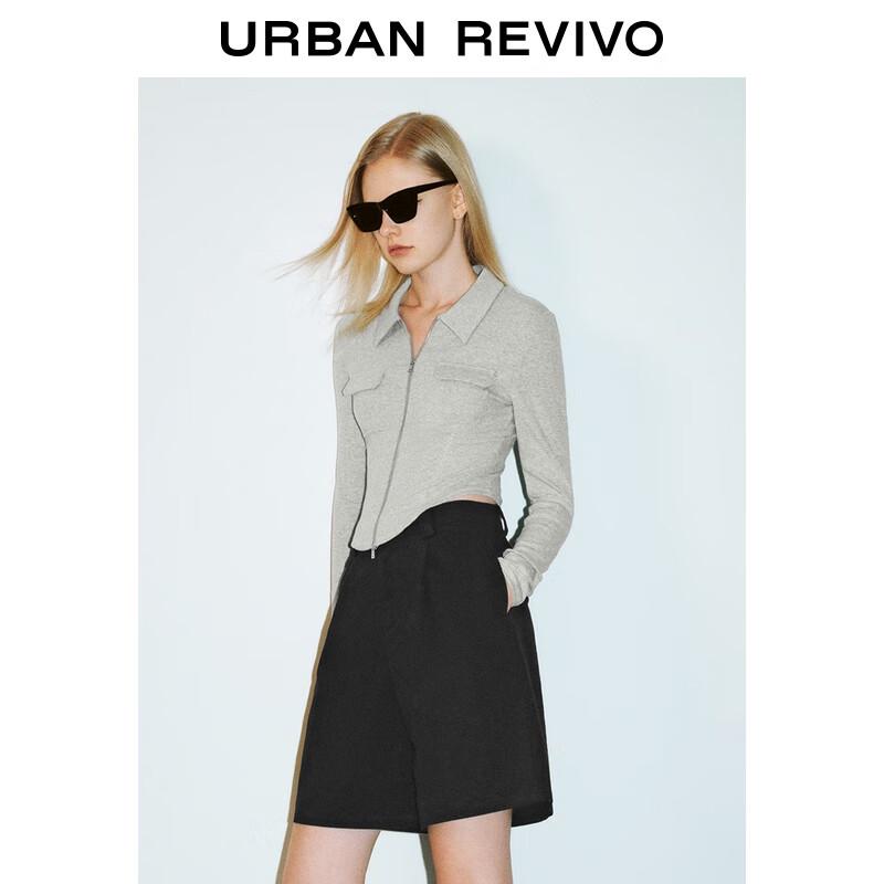 UR Women's 2025 Autumn Zip-Front Slim Fit Shirt