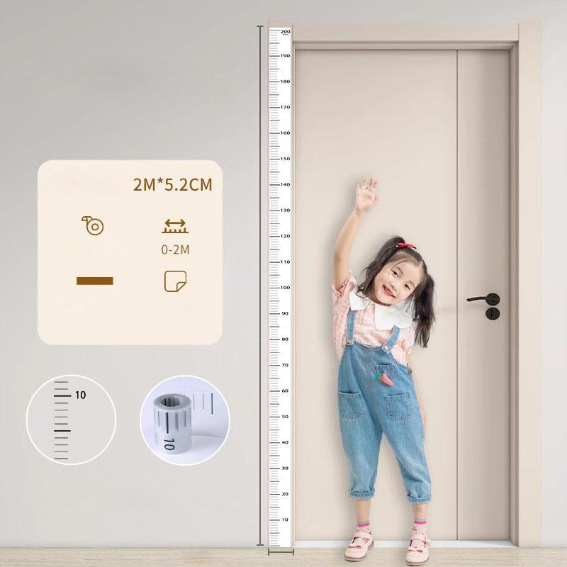 Height Measurement Wall Sticker 0-200cm Removable Height Scale Ruler Self-adhesive Wallpaper Waterproof Growth Chart Decoration