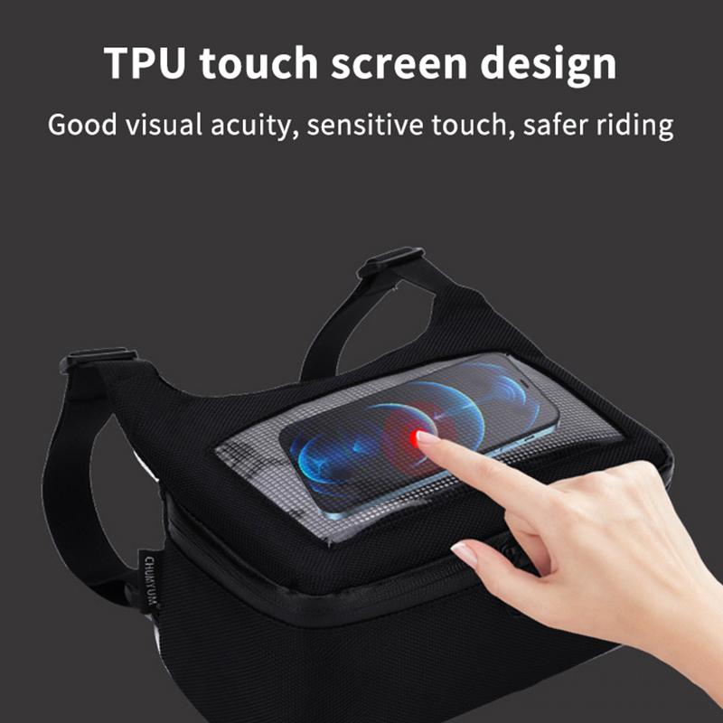 Front Motorcycle Bag Touch Screen Waterproof Cycling Navigation Handlebar Storage Waist Bag Handlebar Bag Portable For Vespa Hik