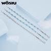 WOSTU Authentic Luxury Multi-color Zircon Bracelet Rose Gold Color Chain Link Bracelet for Women Birthday Crystal Jewelry