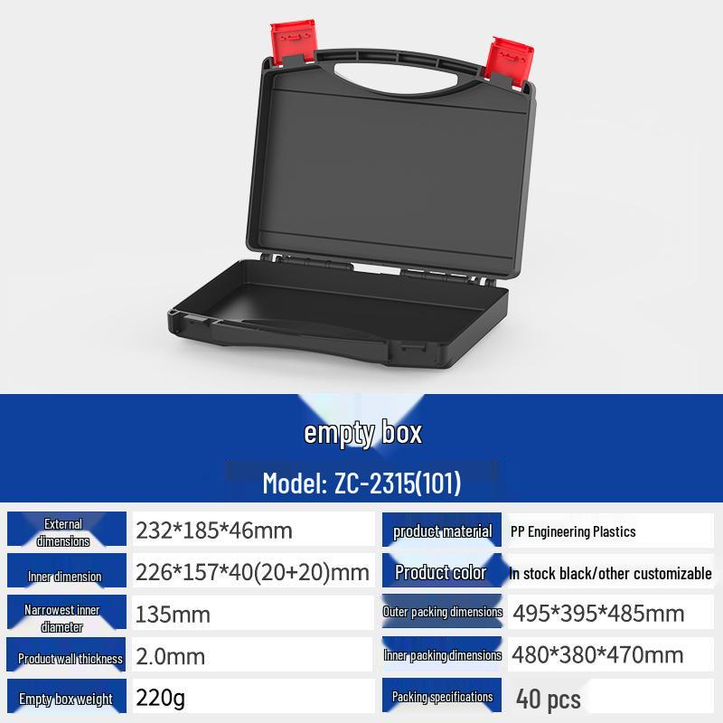 Multi-Purpose PP Plastic Portable Toolbox for Toys, Jewelry, Electronics, and Hardware