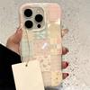 Pastel Patchwork Print Phone Case for iPhone 17 17Air 16 15 14 13 12 11 Pro Max Aesthetic Clear Shockproof Cover