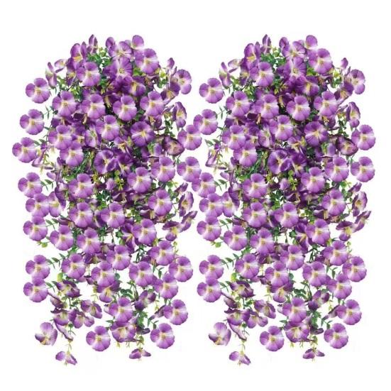 Yousheng 1/2Pcs Simulated Plants Easy to Care No Watering No Withering Bright Color Realistic Appearance Decorative Fake Plant Home Decor