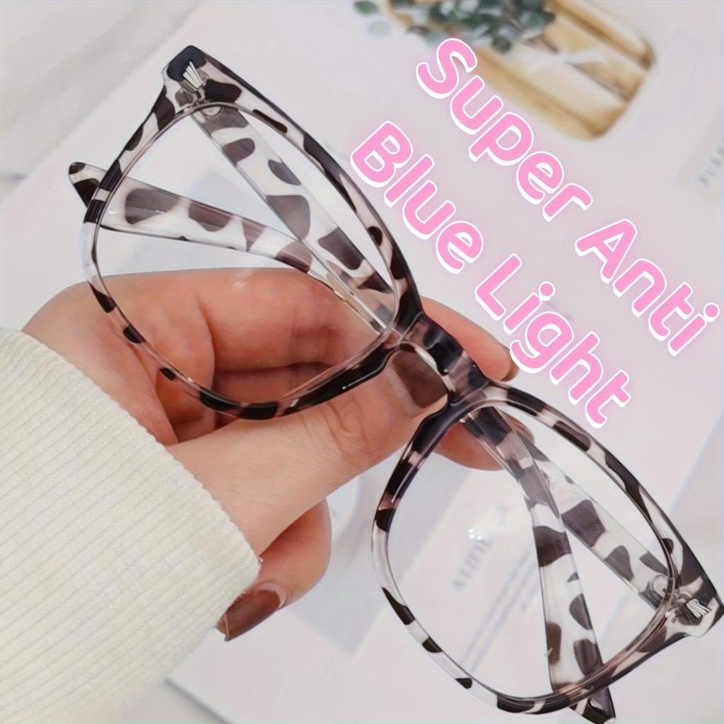 Anti Blue Light Blocking Glasses Clear Women Men Vintage Transparent Glasses Frame Anti Radiation Glasses Replaceable Lens