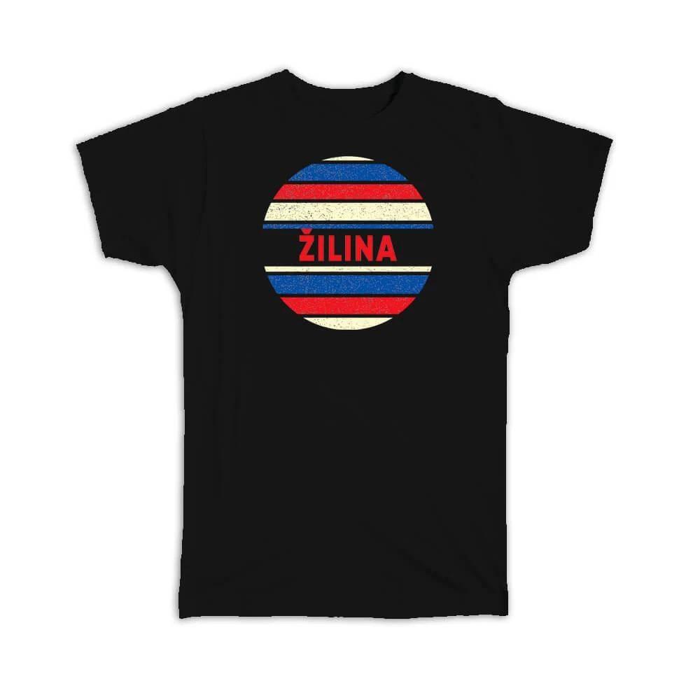Gift T-Shirt : Zilina Slovakia Slovak Distressed Slavic Retro Expat Vintage Flag S