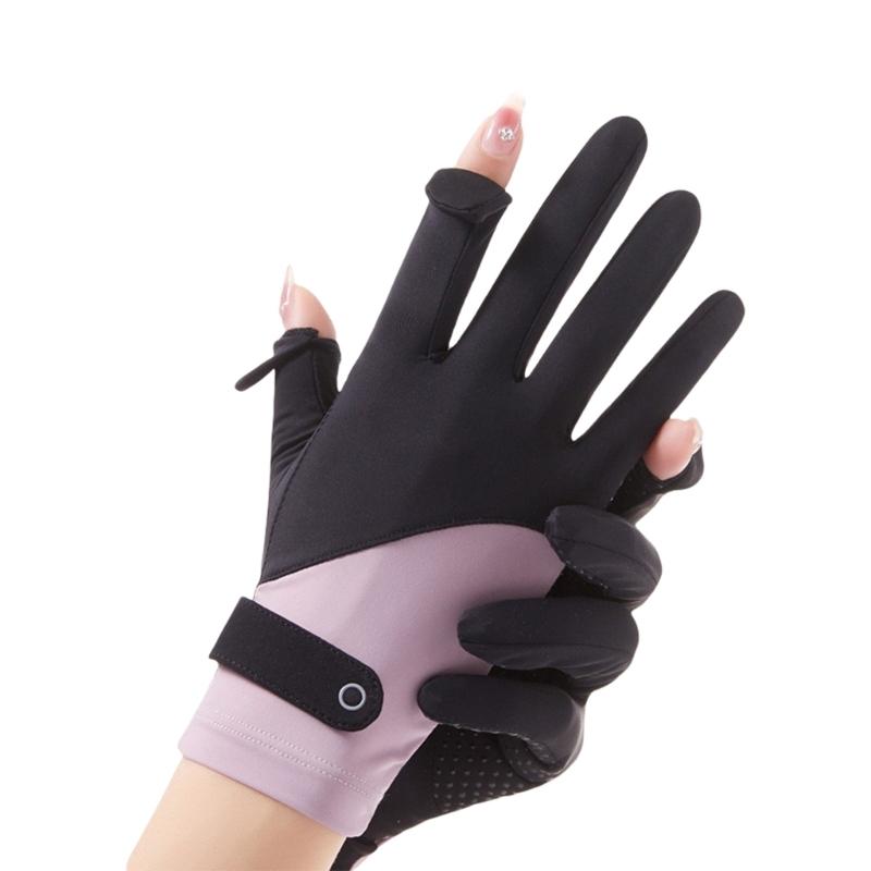 Ice Silk Driving Cycling Gloves Breathable Light Weight Sports Glove Nonslip Lady Thin Bicycles Riding Gloves Enduring