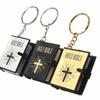 3Pcs Tasche Miniatur Buch Schlüsselanhänger Mini Buch Bibel Christian Schlüsselanhänger für Kirche Souvenir Geschenke Tasche Anhänger