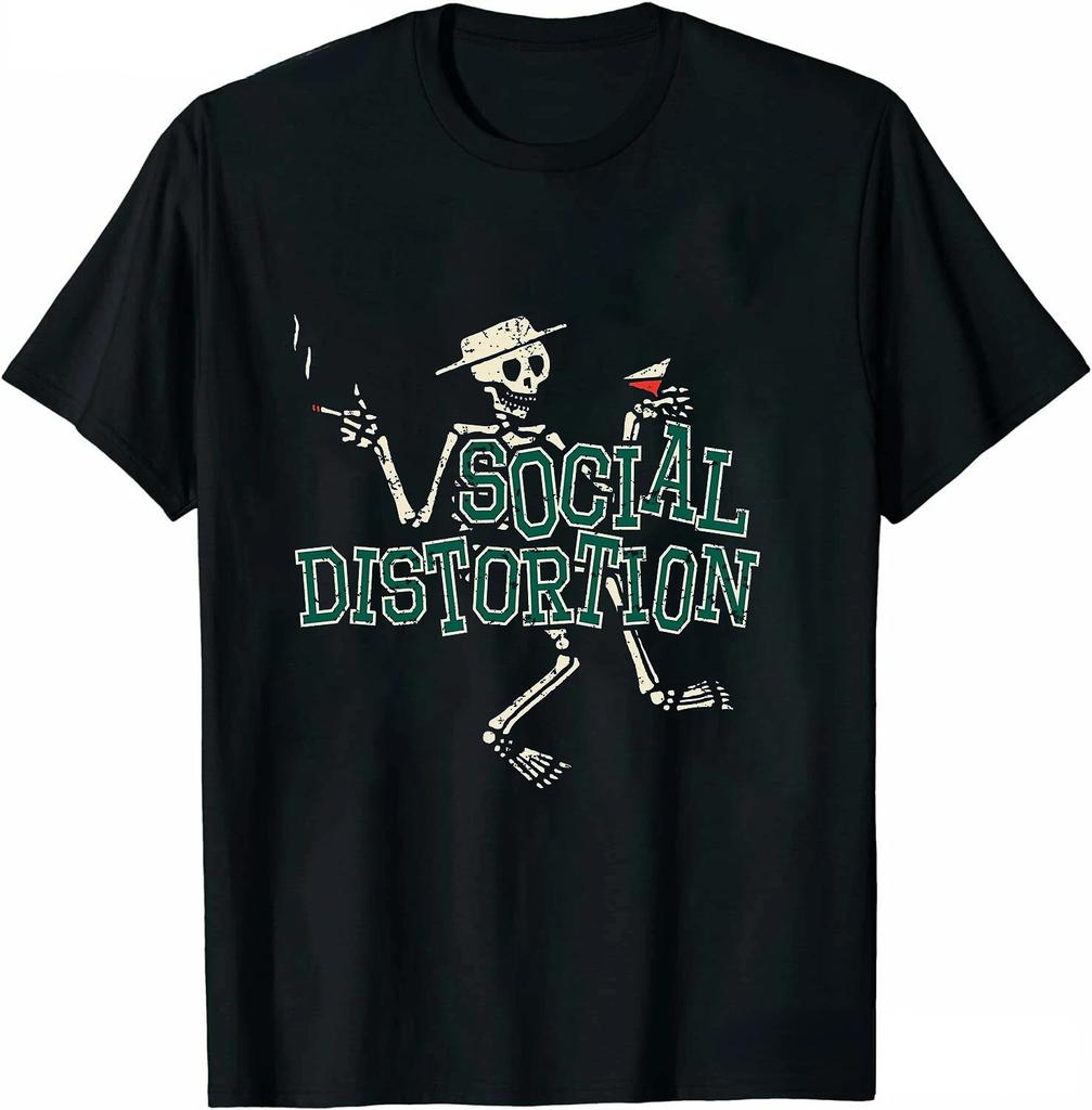 Men Clothing Social Distortion Winged Wheel TShirt Ball and Chain Mens Tshirt Street Hip Hop Style Tees Loose Tops Streetwear
