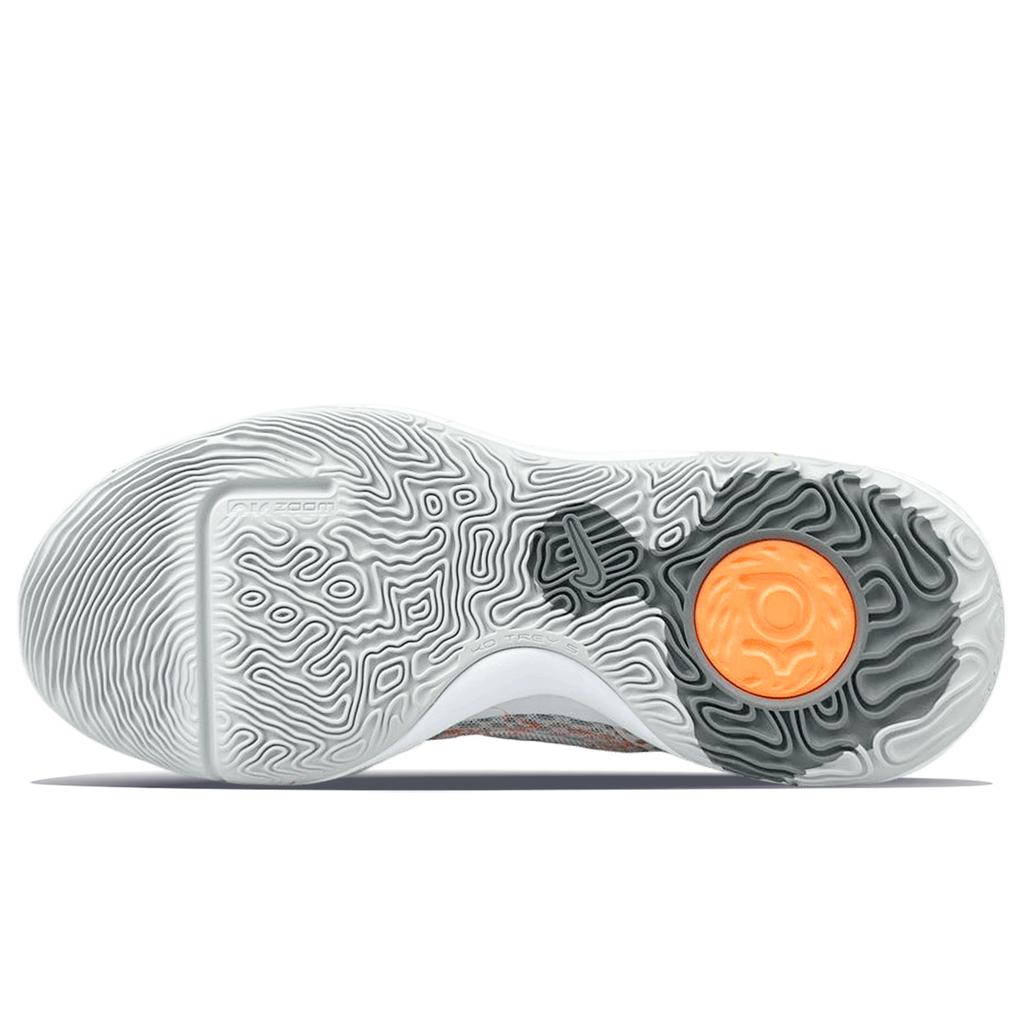 Nike Trey 5 Comfortable Cushioning Slip Resistant Abrasion Resistant Mid top Basketball Shoes Unisex Orange Gray CW3402-011(Team401-)