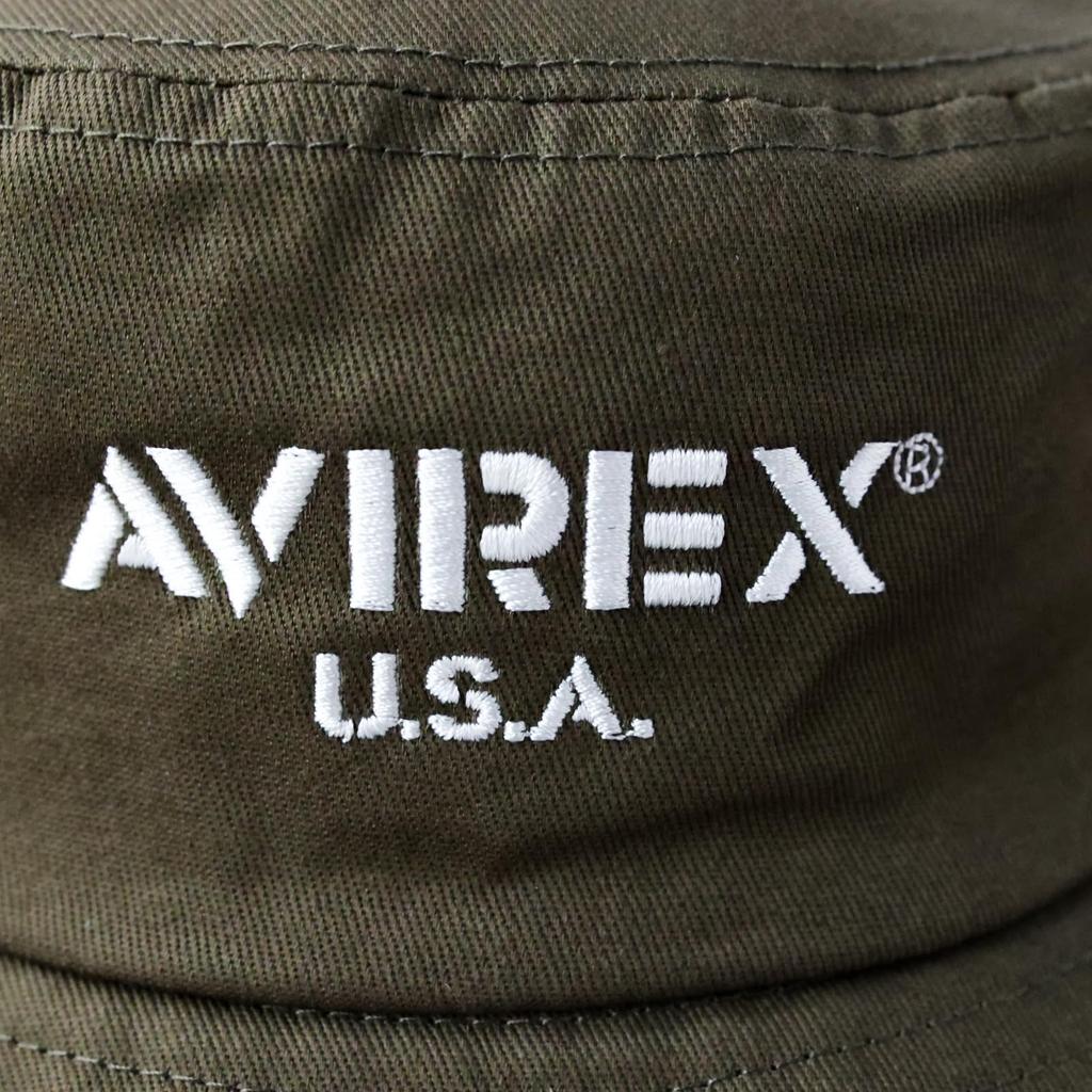 Avirex Military Bucket Bucket Casual USBASE Khaki US.BASE Hat, Unisex, Hat, Army, Men's, Women's, Bucket, Hat,