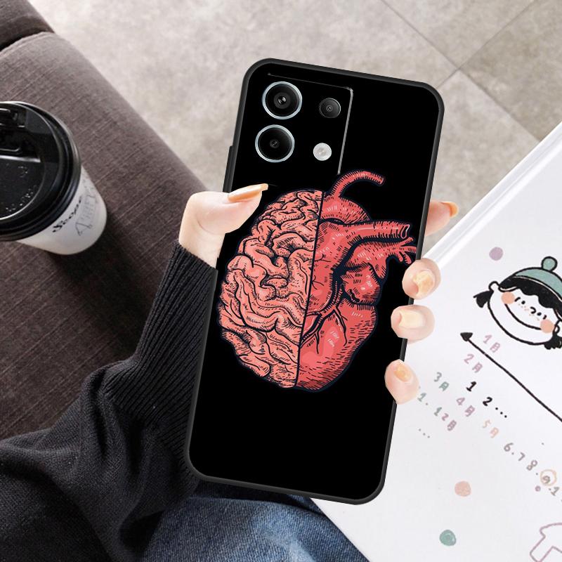Medical Human Organs Brain Cover For Xiaomi Redmi Note 13 9 10 11 12 14 15 Pro Plus Case For Redmi 15 C 12C 13C 14C 10C