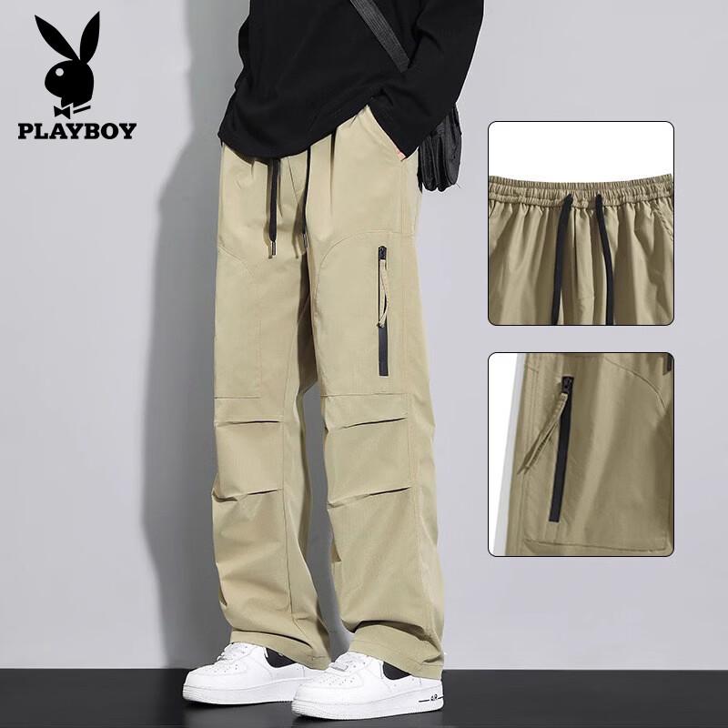 Playboy Men's Loose Fit Multi-Pocket Cargo Pants