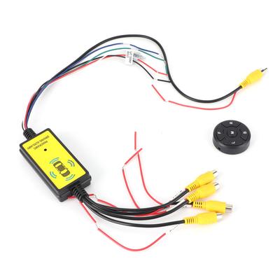 360 Degree Panoramic Video Switch Box 4?In?1?Out Reversing Video Converter with Remote Control
