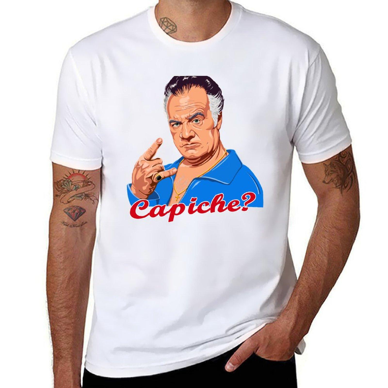 Paulie Gualtieri Capiche дизайн Футболка графическая футболка винтажный принт животного для мальчиков оверсайз графическая футболка футболка мужская S