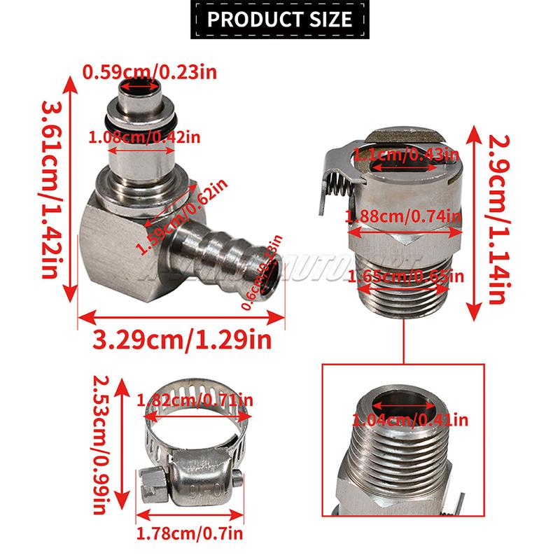 

1 Set New Fuel Pump Quick Release Metal Connector Silver For BMW R1200GS ADV R1200RT S1000RR K1200R K1300R K1600GTL HP4 RnineT