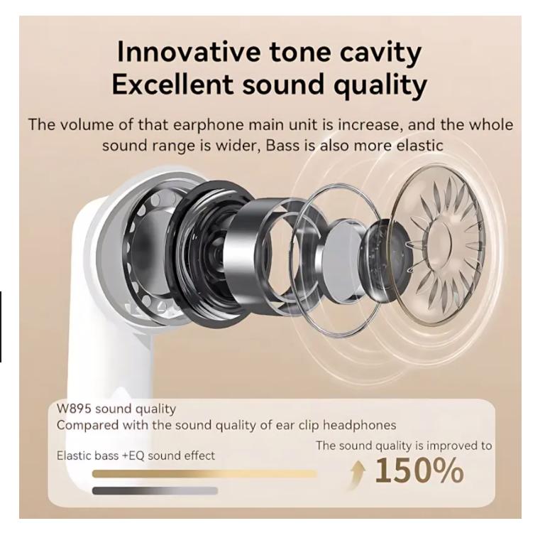 Original Bluetooth Earphone Excellent HIFI Quality TWS Wireless Earbud Smart LED Display Touch Control For Realme Xiaomi Headset