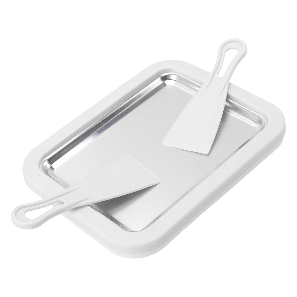 Ice Cream Roller Plate DIY Handcraft Non Plug In Required Large Size Stainless Steel Rolled Ice