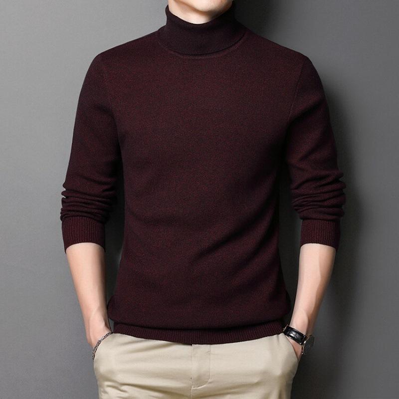 

Осенне-зимний водолазный джемпер, мужской трикотаж, рубашка с толстым дном, нижнее белье, топы 4XL коричневый