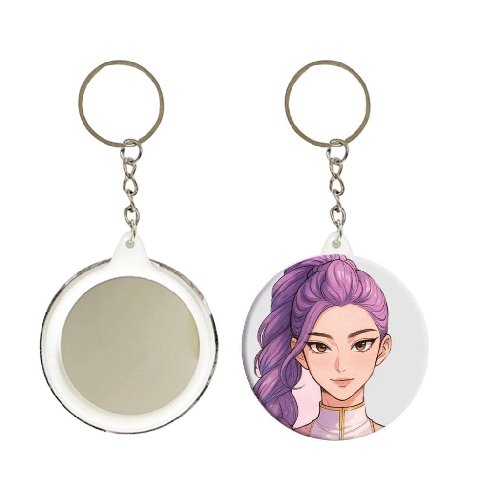 Girls Anime Pendant Keychain Holder Car Keychain Mobile Phone Bag Pendant Cute Kawaii