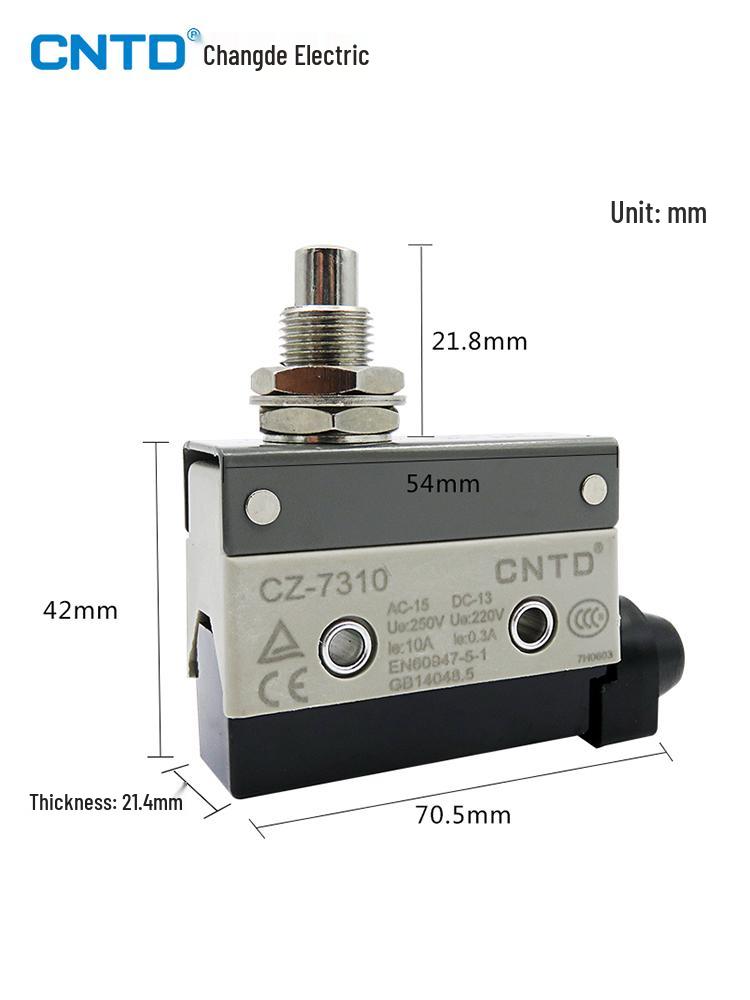 CNTD CZ Limit TZ Micro Switches: Models CZ-7310, 7311, 7121, 7120, 7141, 7144.