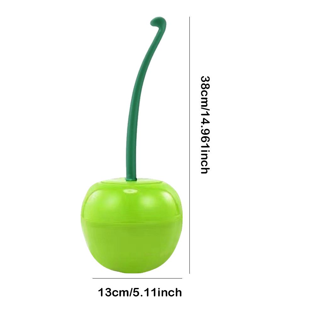 Brosse de nettoyage de salle de bain en forme de cerise avec support, brosse de nettoyage de toilettes, élimination des taches, brosse de cuvette de toilettes, outil de nettoyage ménager