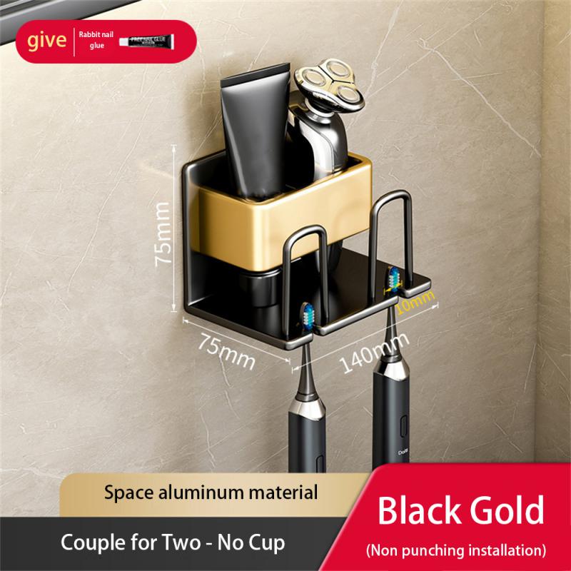 

Настенный держатель для зубных щеток, подвесное хранилище, прочное несущее пространство, алюминиевая полка для хранения зубных щеток, хранилище для зубов