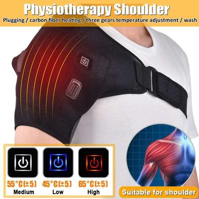 Adjustable Electric Heat Therapy Shoulder Brace Dislocated Shoulder Rehabilitation Injury Pain Wrap Back Support Belt