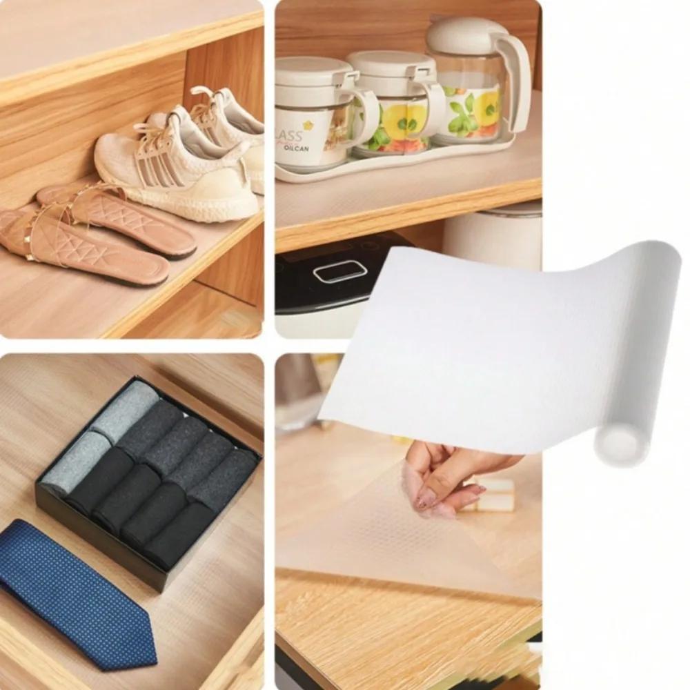 Cabinet Liners Non Slip Waterproof Clear Kitchen Drawer Shelf Liner Non Adhesive Mat for Fridge,Dresser, Wire Shelf,Cupboard