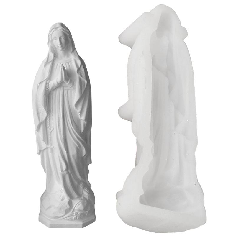 3D Religious Figurine Silicone Candle Molds For Epoxy Resin Candle Soap Making Home Decoration Temperature Resistant