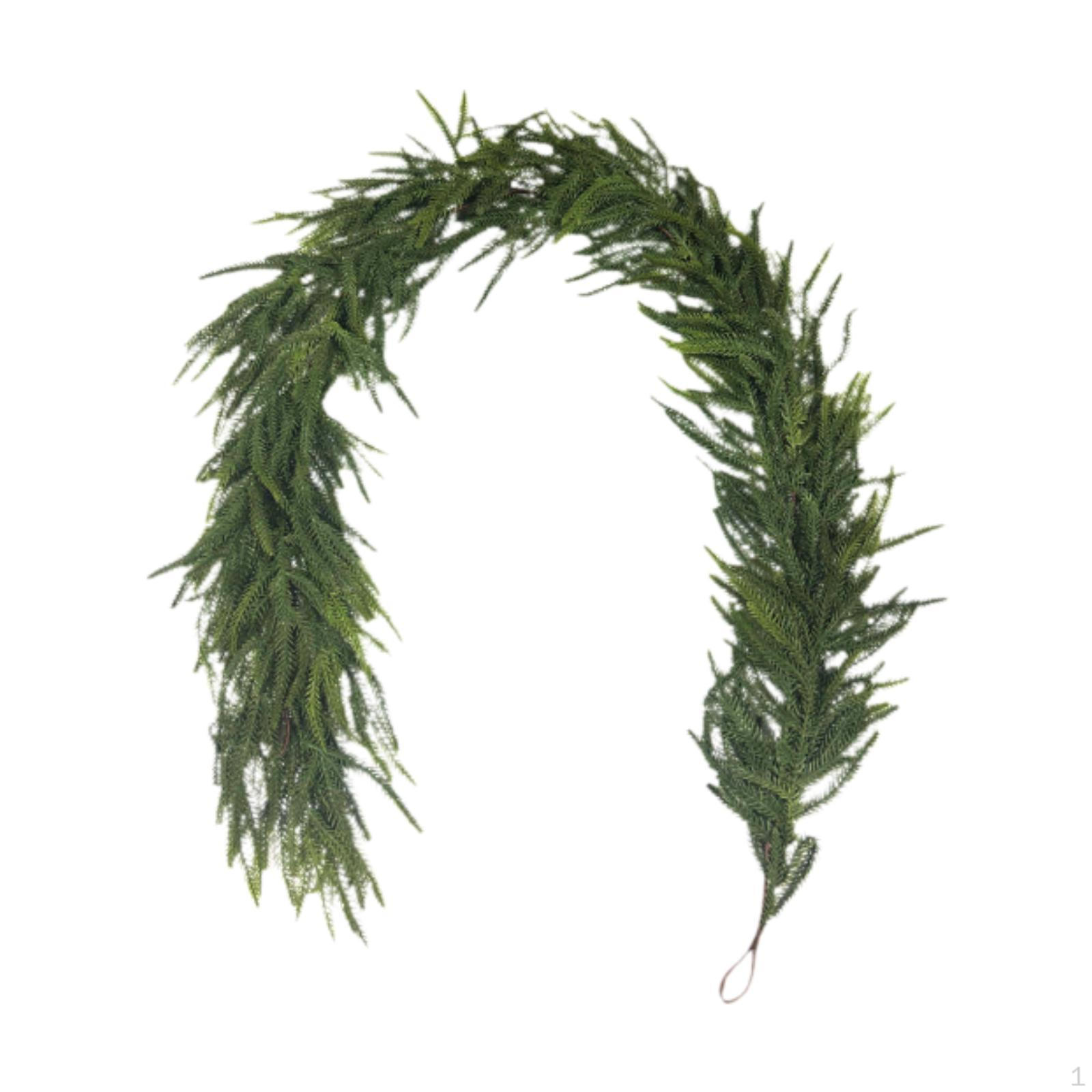 

Рождественская гирлянда из сосны, зеленое подвесное украшение, гирлянда для декорации вечеринки на лестнице, 1.8m