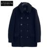 1piu1uguale3 X Yoshimasa Hoshiba MRC118 Cashmere X Wool Black Pea Coat Coat blackUsed