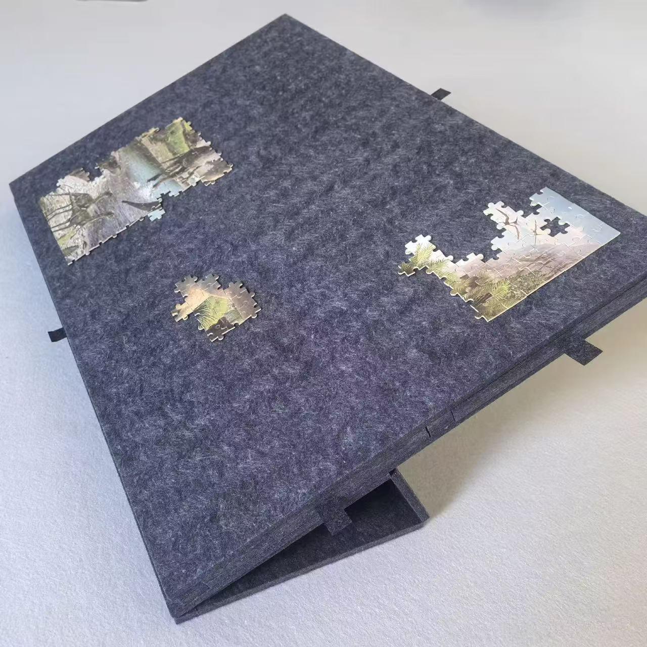 Children s 3D Felt Puzzle Board with Foldable Stand and 6 Storage Drawers 77*53.6*4.2cm