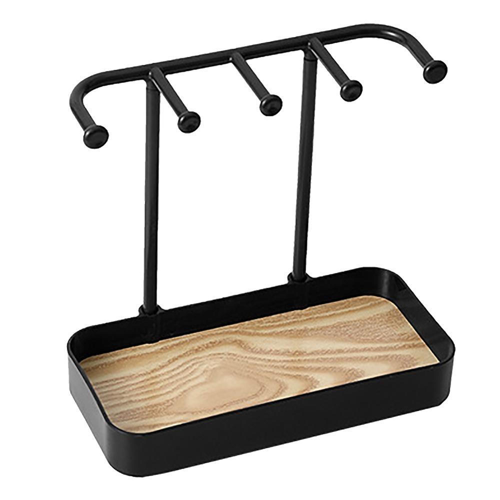 Plastic Jewelry Stand Space Saving Black Jewelry Organizer White Multifunctional Jewelry Display Stand Desktop Use чёрный