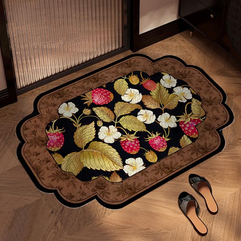 Diatomaceous Earth Bath Mat Absorbent Non Slip Floor Mat Classic Bathroom Entrance Quick Dry Easy Clean Shower Mat