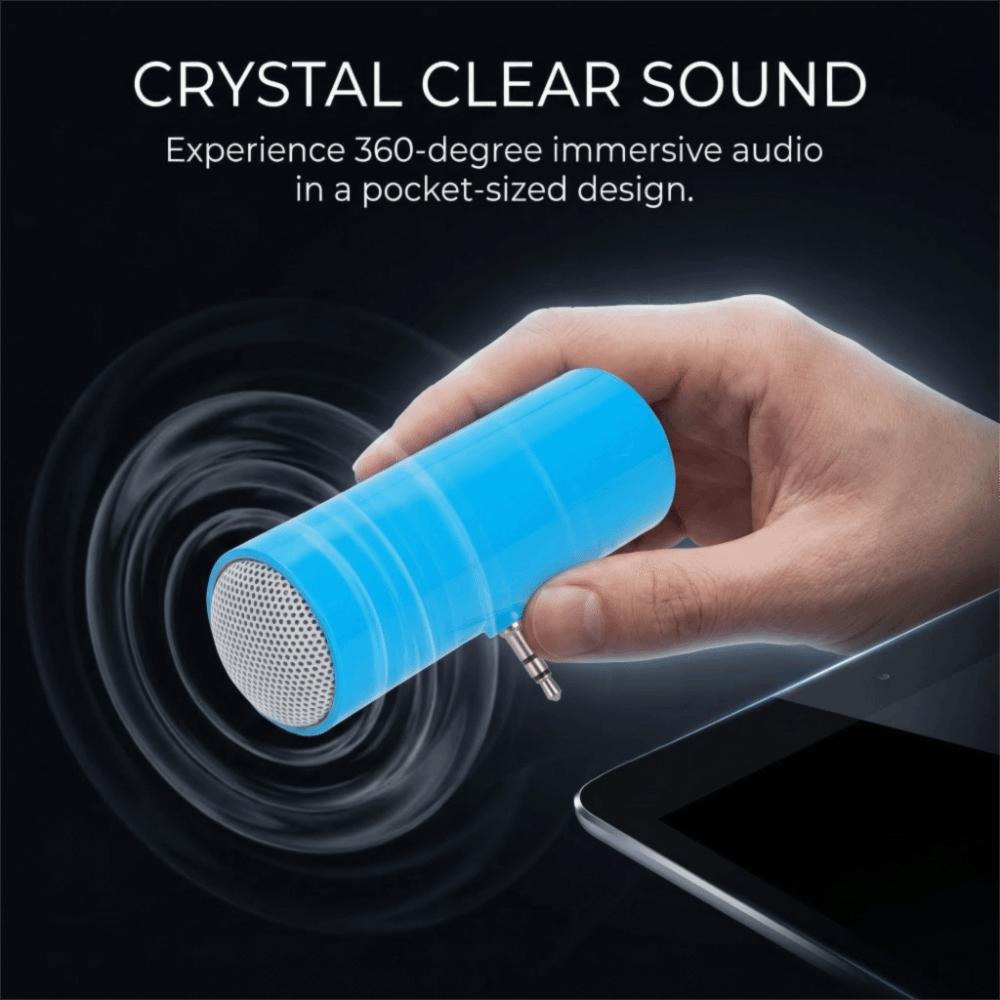 

Portable Plug in Speaker 3.5mm Jack Speaker Amplifier Easy to Carry Stereo Mini Speaker Laptops синій