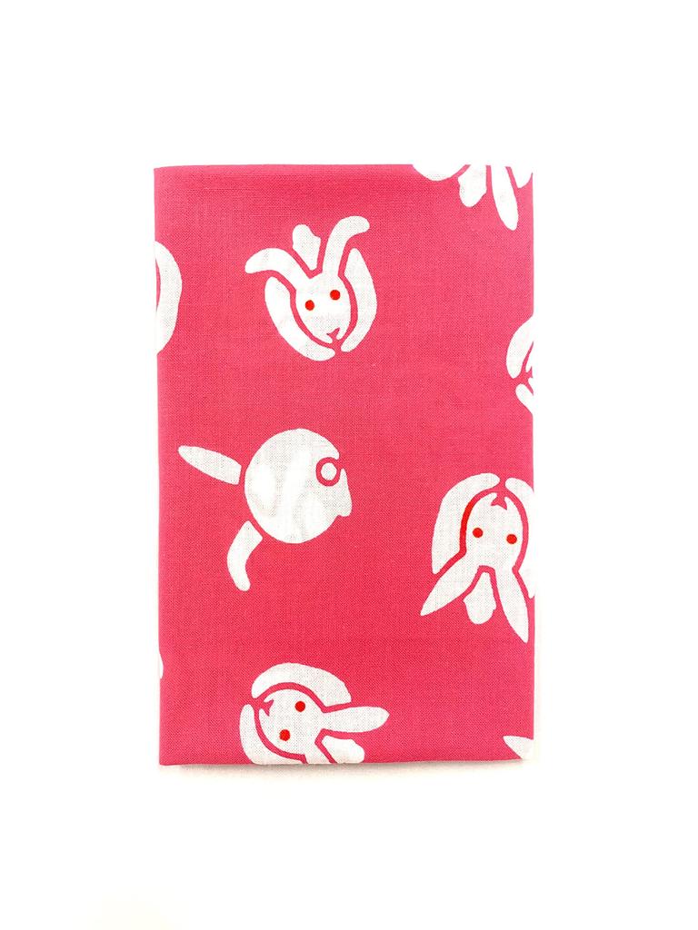 [yYAGISEI] Yagisei Chū-dyed Tenugui (Tenugui) Rabbit Pink Cute Animal Print Made In Japan