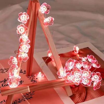 Thanksgiving LED Sakura Light String, Outdoor Garden String Lights, Bedroom Pink Decorative Fairy Lights, Colorful Ambient Mood