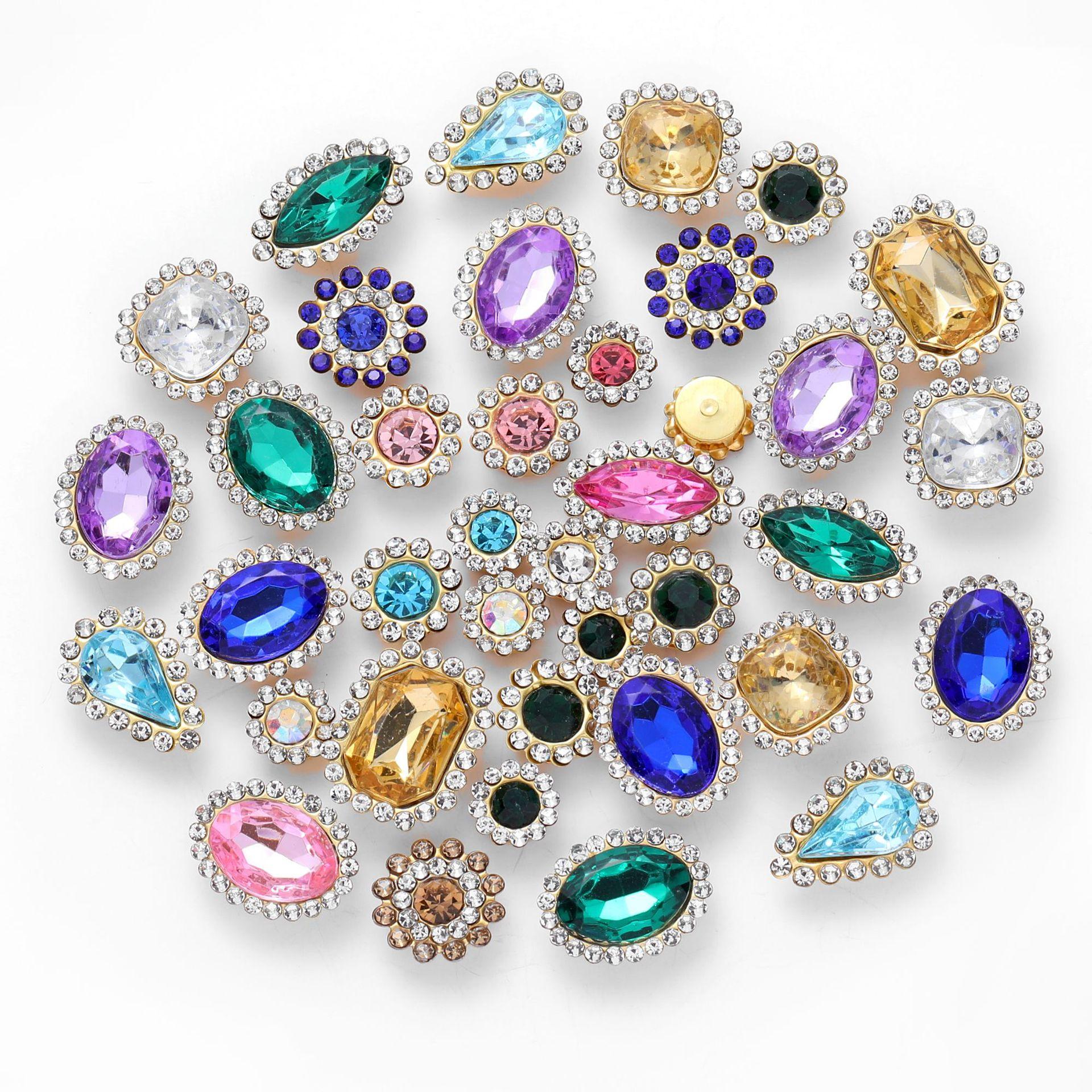 

50 смешанных дрелей в виде подсолнуха, двухслойных цветочных страз, стразы, ручная швейная дрель, хрустальная пряжка, головной убор своими руками, материалы для ручной работы 50 pcs