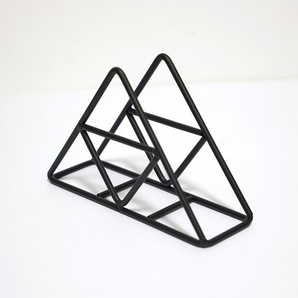 Napkin Holder Stand Triangular Metal Tissue Holder Table Napkin Dispenser Table Triangular Kitchen Paper Towel Holder Stand