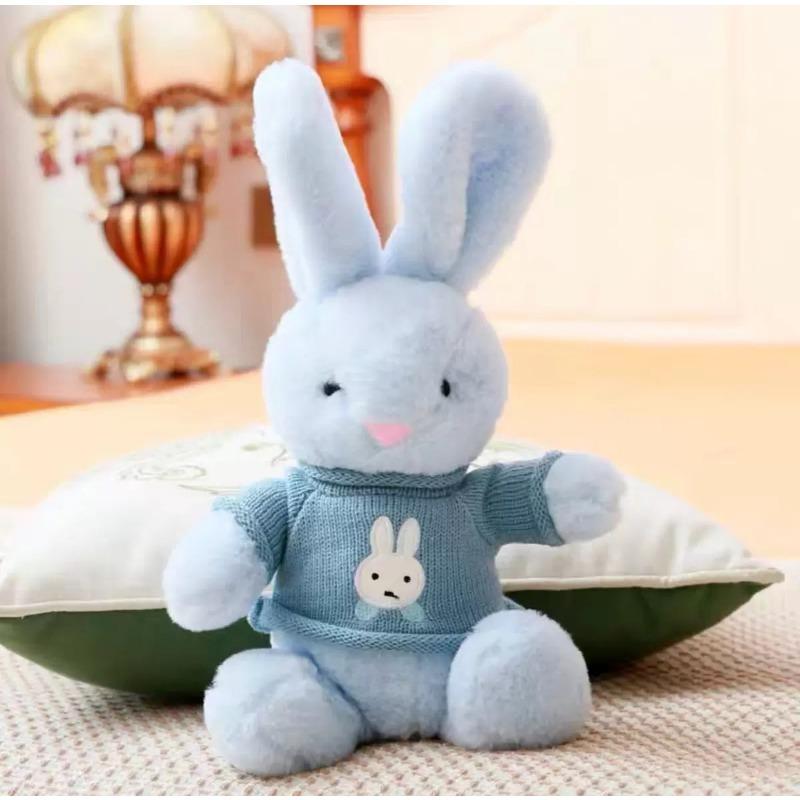 Cute Sweater Rabbit Doll Dress Rabbit Plush Toy Scarf Rabbit Claw Doll Wedding Gift