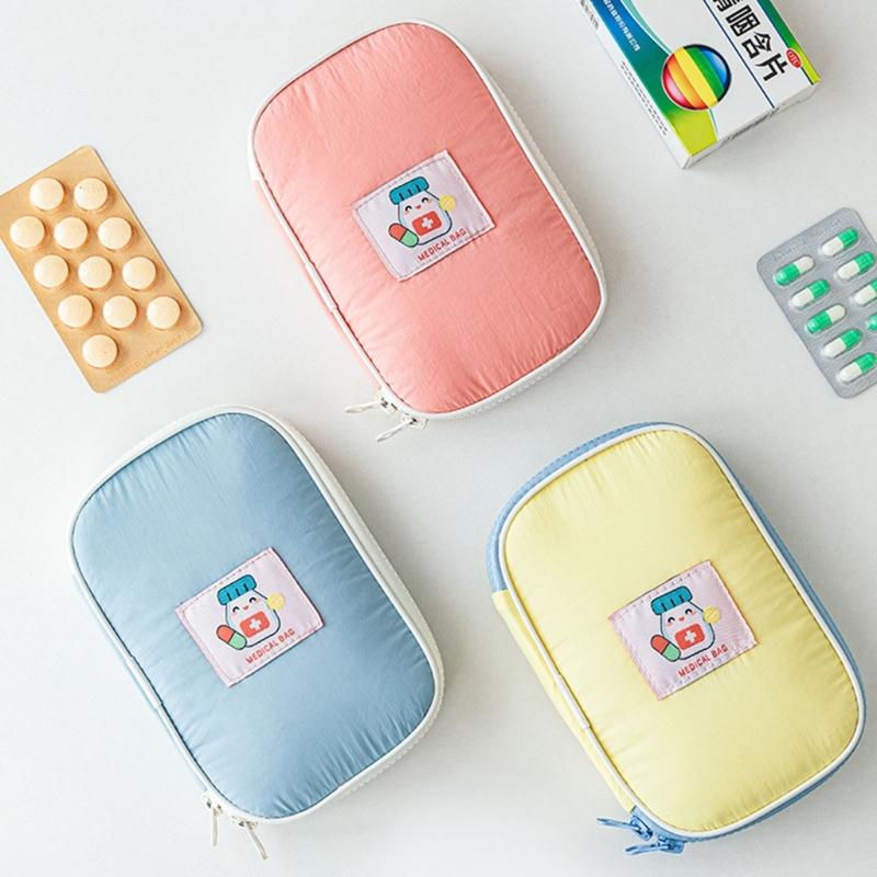 Large Capacity Waterproof Medicine Portable Durable Nylon First Aid Storage Bag For Travel Camping Home Emergency Use