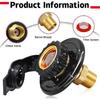 RV City Water Inlet With Check Valve, 3/4 NH Female To 1/2 NPT Male Black Flange RV Fresh Water Inlet, Lead-Free Brass RV Water Connection Inlet With