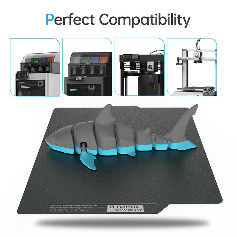 BIQU Panda Build Plate CryoGrip Coating No Clog Spring Steel Double-sided Textured for BambuLab X2D Voron Kobra 3 Ender 3 K1 MAX