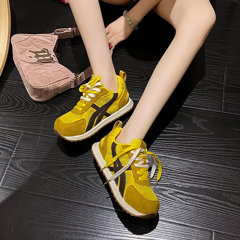 Retro big head ugly cute German training shoes women's 2025 summer new mesh breathable casual sports shoes women's Forrest Gump shoes