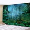 Green Jungle Tapestry Beautiful Natural Forest Large Wall Hanging Hippie Bohemian Mandala Wall Art Home Decoration 8 Sizes